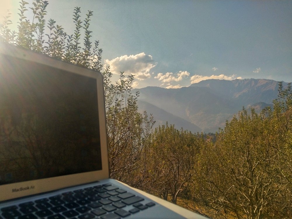 Working From Mountains in old manali